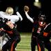 Tecumseh High School senior quarterback Ben Dreslinski throws over Chelsea defenders in the game Friday night. Tecumseh won 27-20. Daniel Brenner I AnnArbor.com
